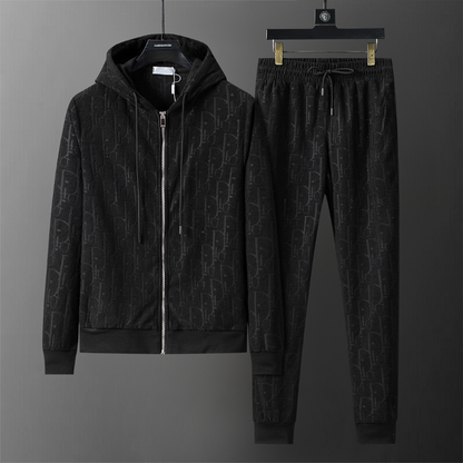 DIC130 New men's autumn and winter long sleeved suit top+pants clothing