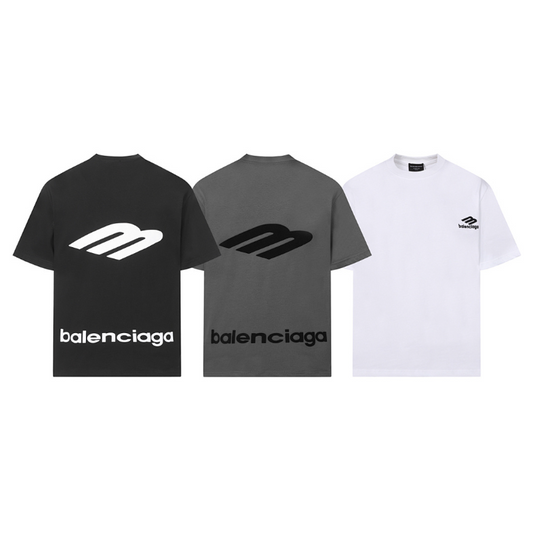 BAC32 New Men's and Women's Summer Short sleeved Cotton T-shirt Embroidered Craft Clothing