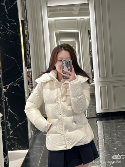 110221  New wool woven hooded down jacket Top quliaty 1:1 clothing