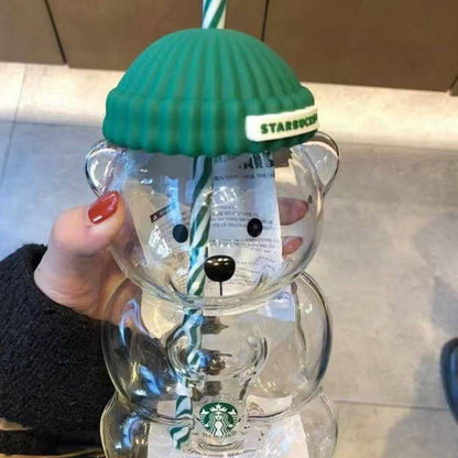 BBC1  Hot Bear Coffee Maker Cold Drink Glass Cup