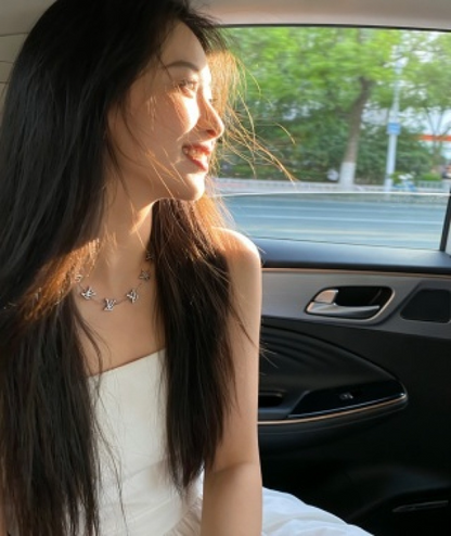 X743  Women's fashionable titanium steel necklace jewelry