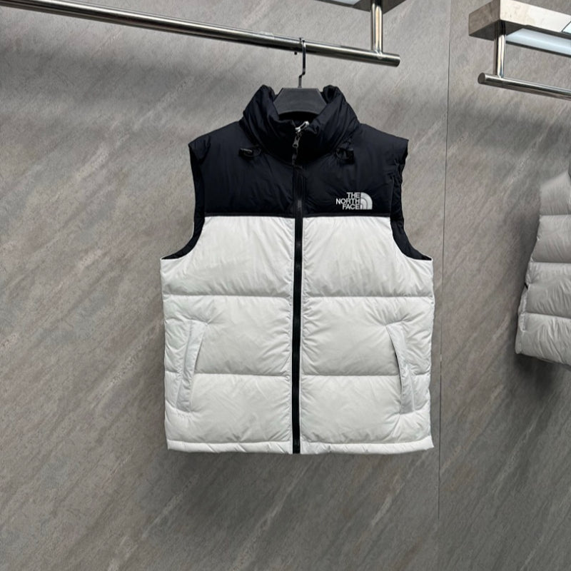 110429  Men's and women's classic high and full embroidered logo down vest clothes on the north side