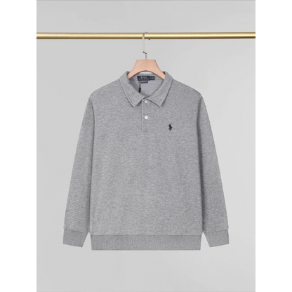 LFC22 New men's and women's spring and autumn pure cotton hoodie polo collar top clothing