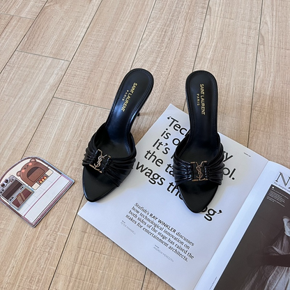 MYS3 Synthetic Leather 9CM Slippers Size 35-41 Shoes with Box