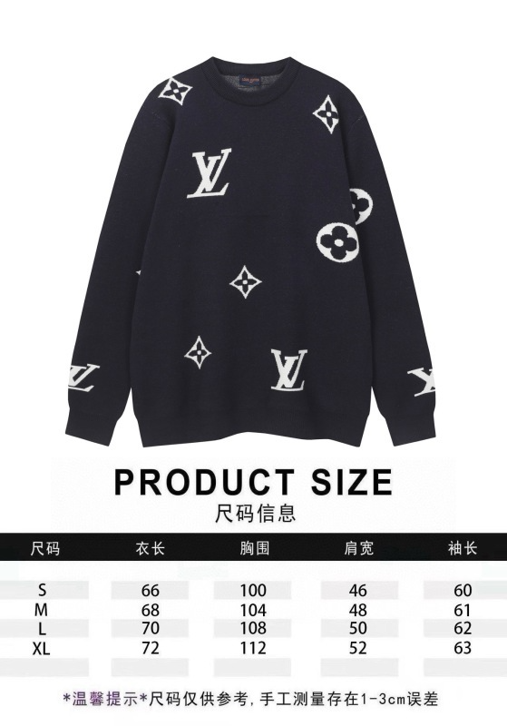 LVC031 New men's and women's autumn and winter cross towel embroidered pattern round neck wool knitted sweater clothing