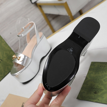 JHGS20 Slipper 8CM Heel Size 35-42 Leather Shoes with box