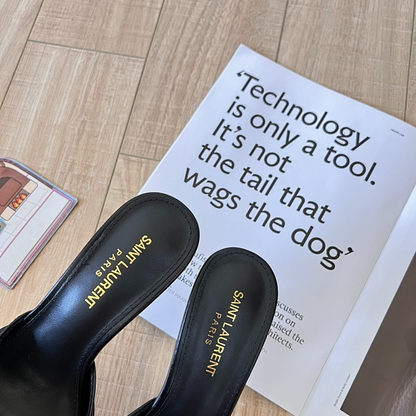 MYS3 Synthetic Leather 9CM Slippers Size 35-41 Shoes with Box