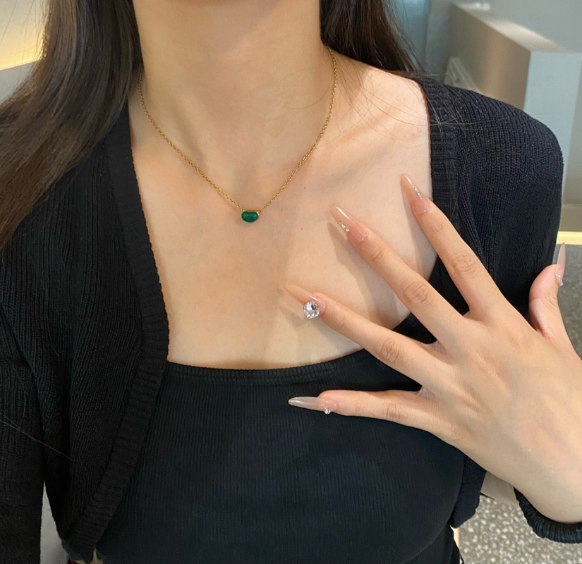 X741  Women's new titanium steel necklace jewelry