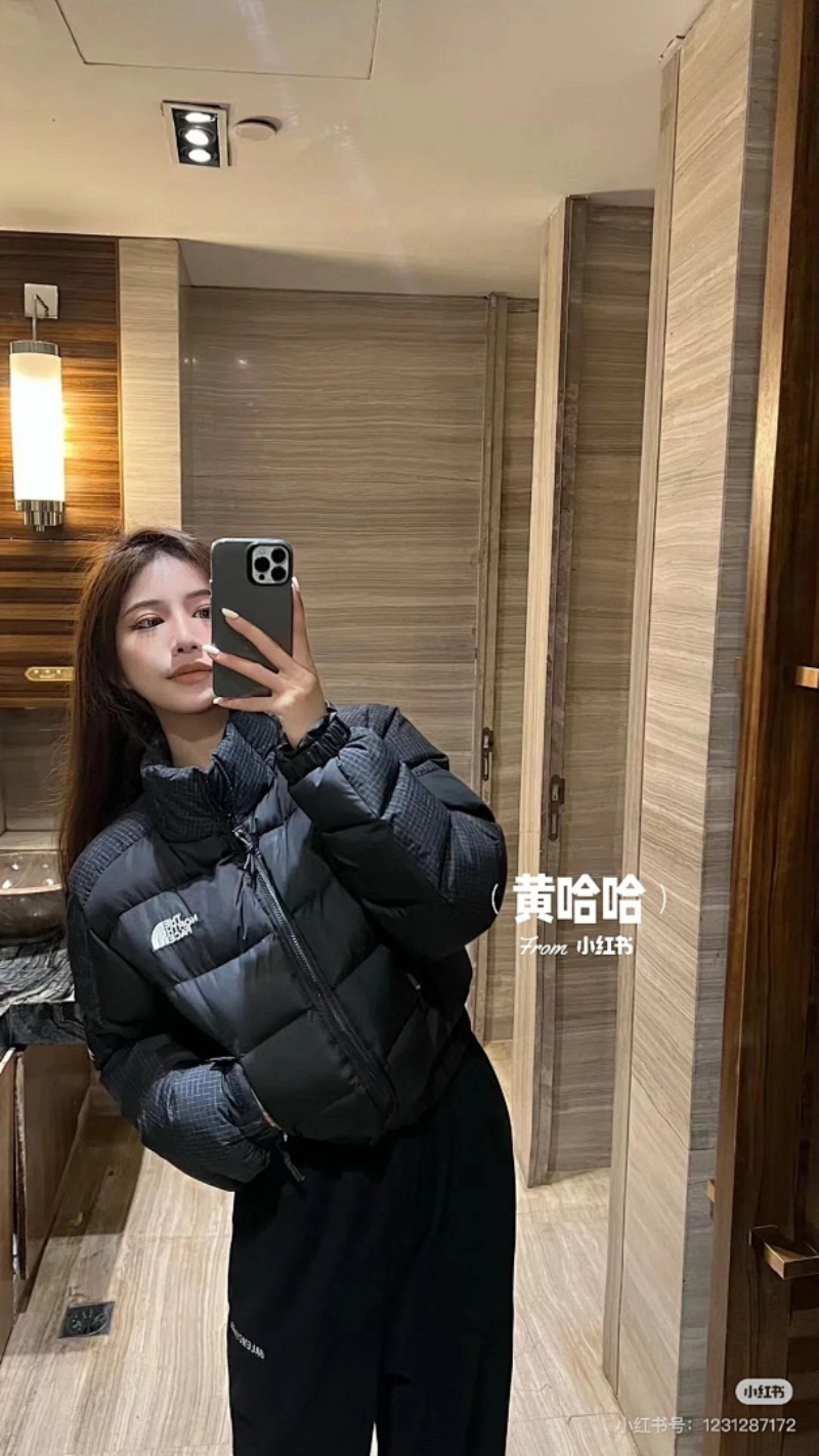 106175  Women's North Short Splicing Down Jacket Clothes