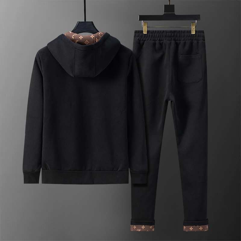 LVC404 New men's autumn and winter long sleeved suit top+pants clothing