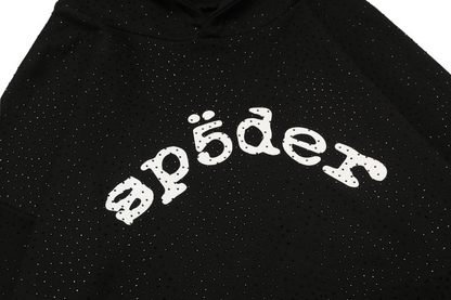 SPC13 New men's and women's autumn and winter pure cotton looped fabric zipper jacket hoodie, full body hot diamond style clothing