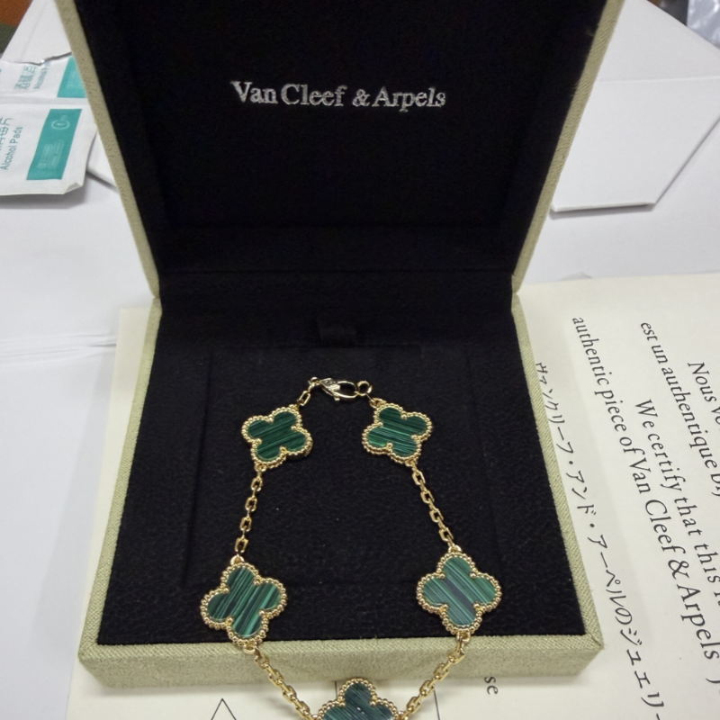 VAB38 Classic Four Leaf Clover High Quality Shell Bracelet Jewelry 1:1