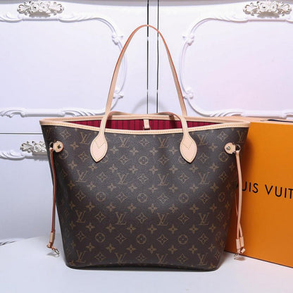 GLP8  Neverfull Bag high quality L*V bag for lady gift Canvas leather small size 32x29x17cm/ big 40×33×20CM