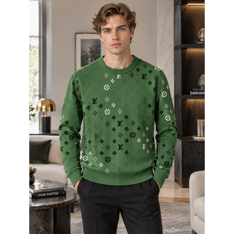 LVC402  New men's autumn and winter round neck sweater pullover sweater wool sweater clothing