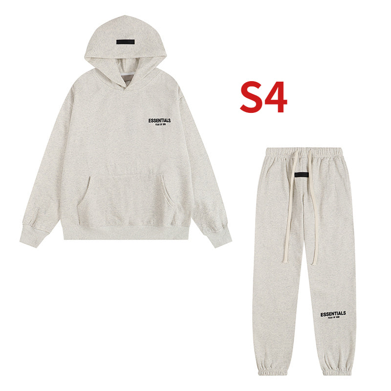 ESC17 Men's and women's spring and autumn sports suit hooded sweatshirt+sports pants clothes
