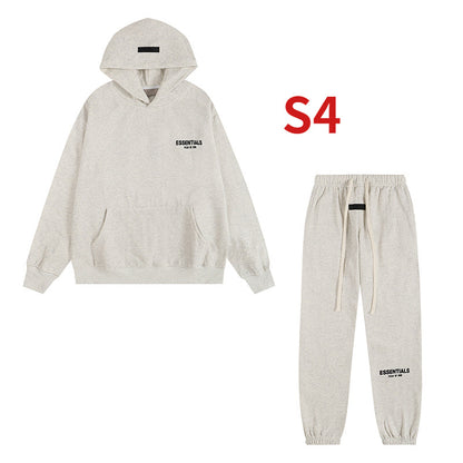ESC17 Men's and women's spring and autumn sports suit hooded sweatshirt+sports pants clothes