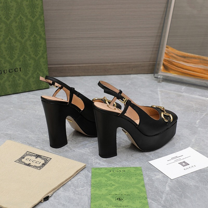 JHGS14 Slipper 12CM Heel Size 35-42 Lether Shoes with box