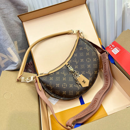 MLP01   Women's new fashion 22x9x33cm moon bag