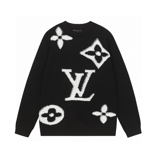 LVC1 New autumn and winter men's and women's trendy brand new sweater jacquard letter clothing