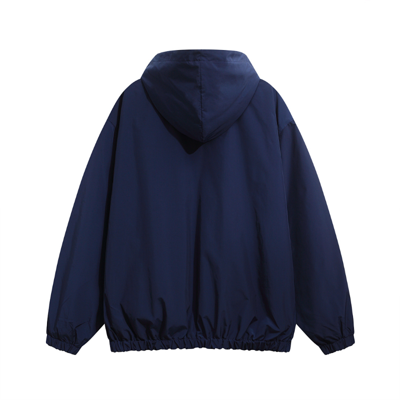 BAC105 New men's and women's autumn and winter double-sided hooded jackets, knitted hoodies, flower gray front and back assault jackets, windproof jackets, clothing