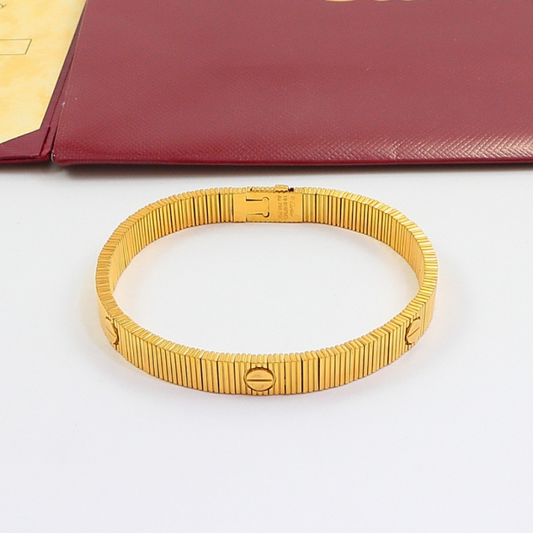 CAB58 316L steel and gold plated jewelry Fashion couple bracelet  for men and women