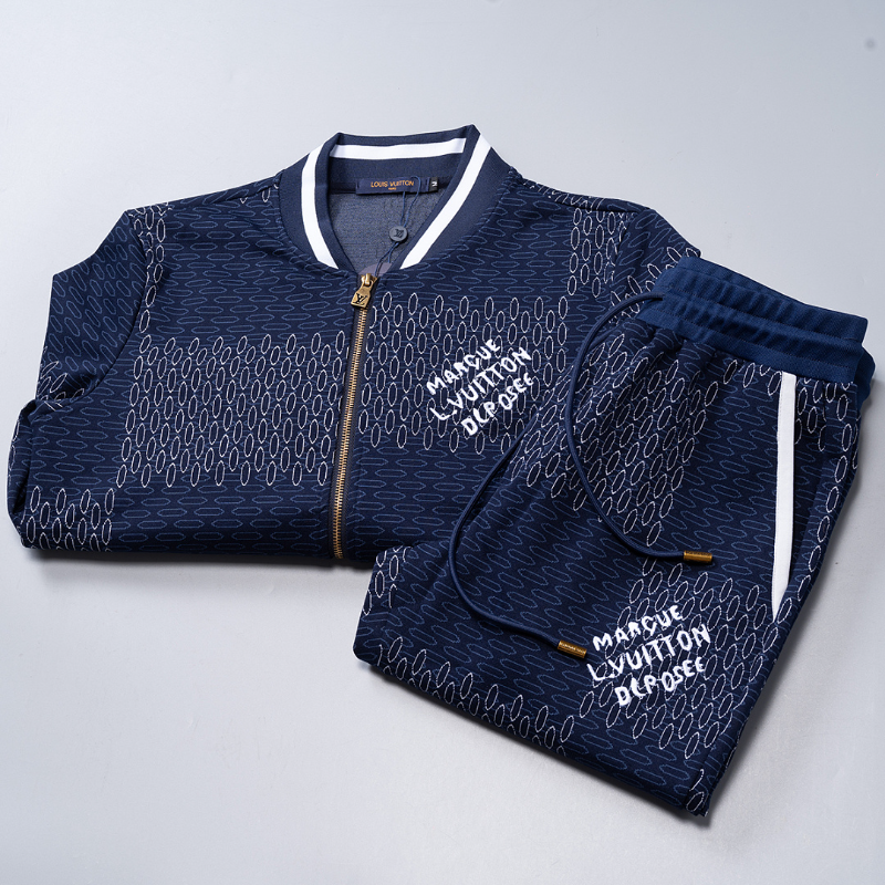 LVC301 New men's autumn and winter long sleeved suit top+pants clothing