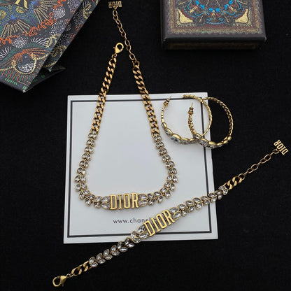 DNS1 Wheat Ear Series Set ❤️ Classic retro style necklace, bracelet, earring jewelry for women