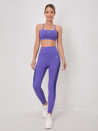 zalo3111   Women's Spring and Autumn Breathable Mesh Yoga Pants, High Waist Tight Waist, Sports yoga set Clothing