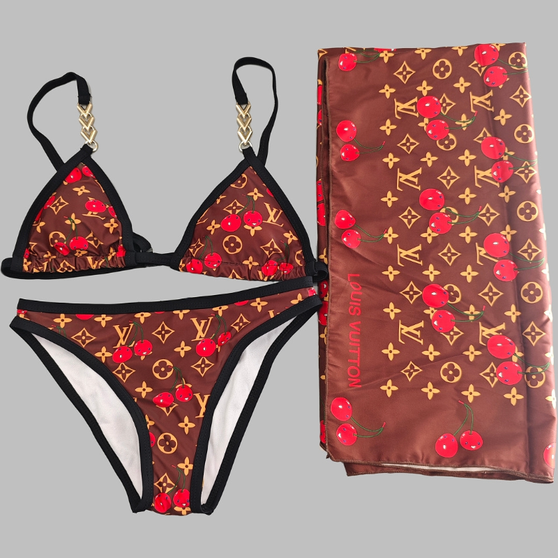 BL2501 New women's summer swimsuit bikini two-piece set+square scarf bikini