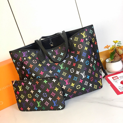 GLP160 Neverfull Bag L*V bag for lady gift  32x29x17CM Canvas leather