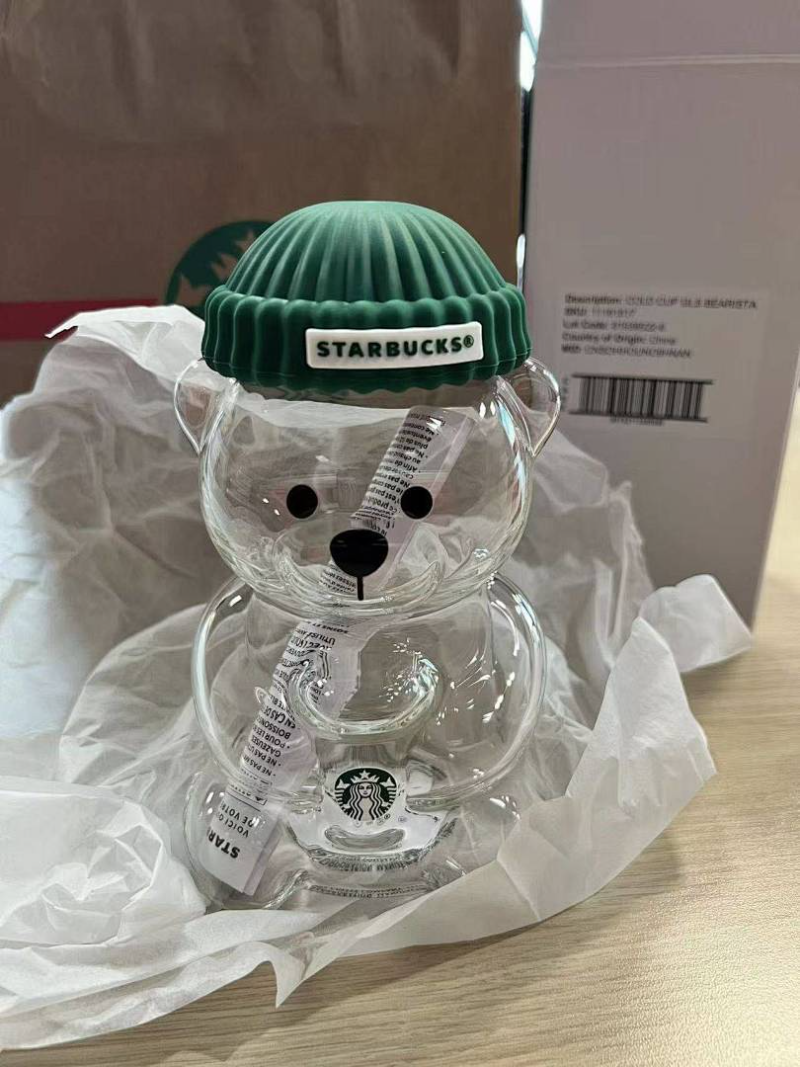 BBC1  Hot Bear Coffee Maker Cold Drink Glass Cup