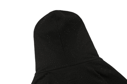 SPC13 New men's and women's autumn and winter pure cotton looped fabric zipper jacket hoodie, full body hot diamond style clothing