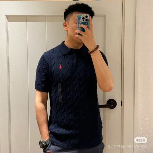 LFC15  New high-quality men's and women's spring and autumn polo shirts, short sleeved sweaters, sweaters, base sweaters, clothing