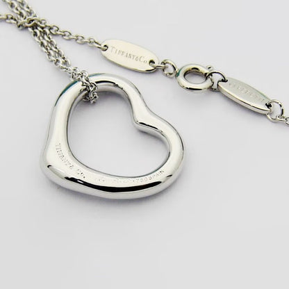 TN024  Women's heart-shaped stainless steel necklace jewelry