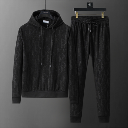 DIC131 New men's autumn and winter long sleeved suit top+pants clothing