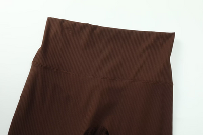 zalo5105   Women's high elastic thread running pants Pilates sports vest waist slimming yoga suit set