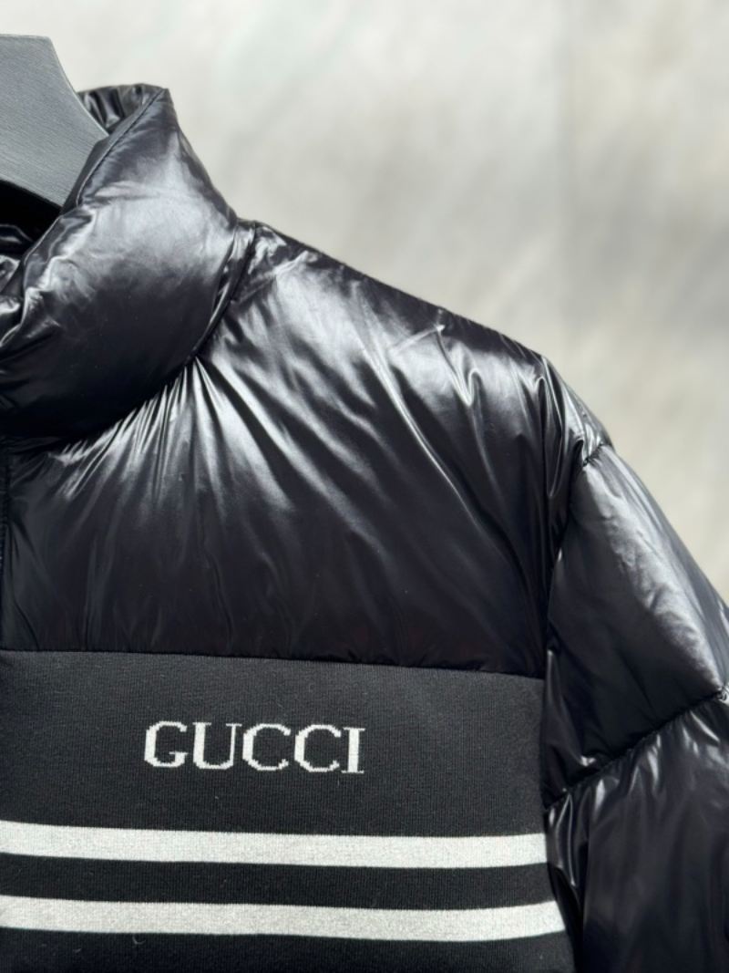 109830  New striped glossy down jacket Top quliaty 1:1 clothing