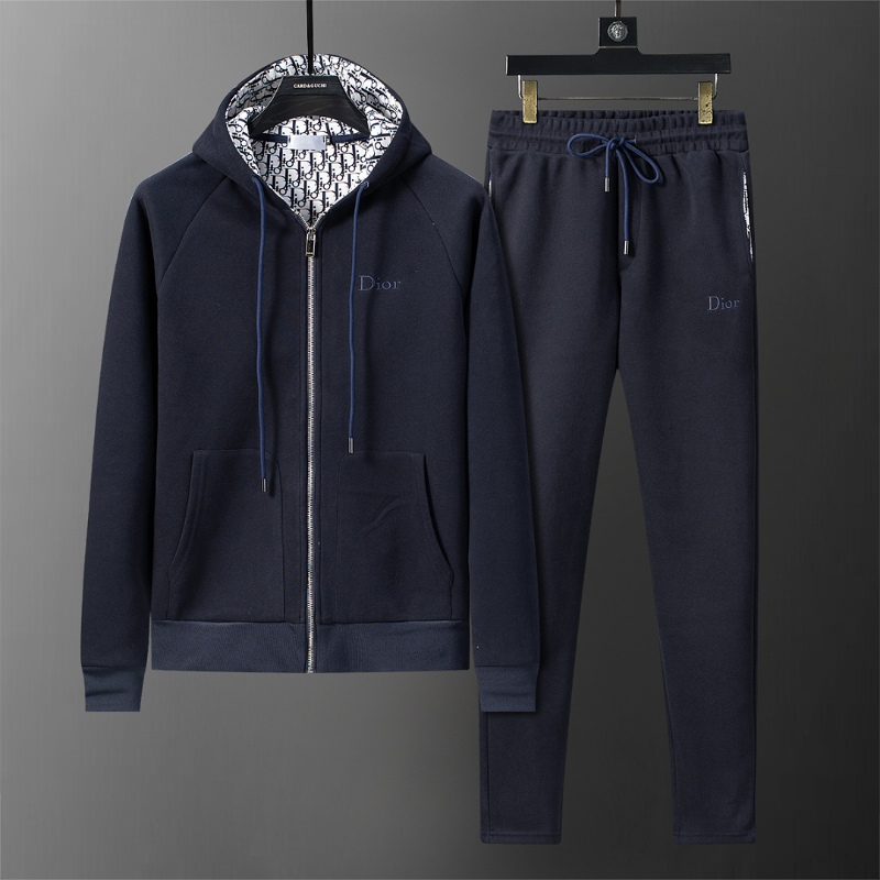 DIC200  New men's autumn and winter long sleeved suit top+pants clothing