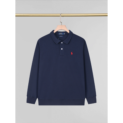 LFC22 New men's and women's spring and autumn pure cotton hoodie polo collar top clothing