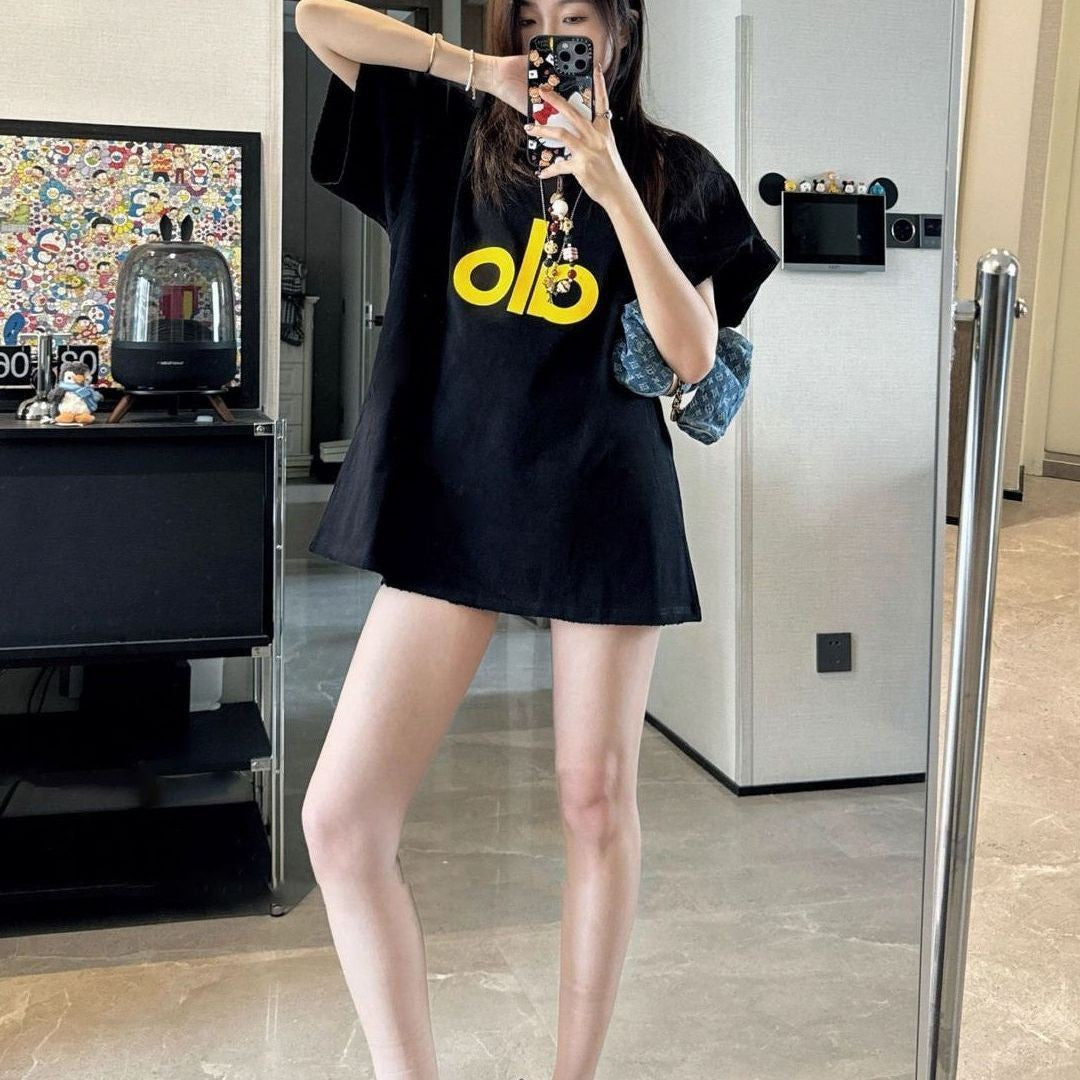 PALC14  Couple's summer versatile simple letter short sleeved Hong Kong fashion brand T-shirt clothing