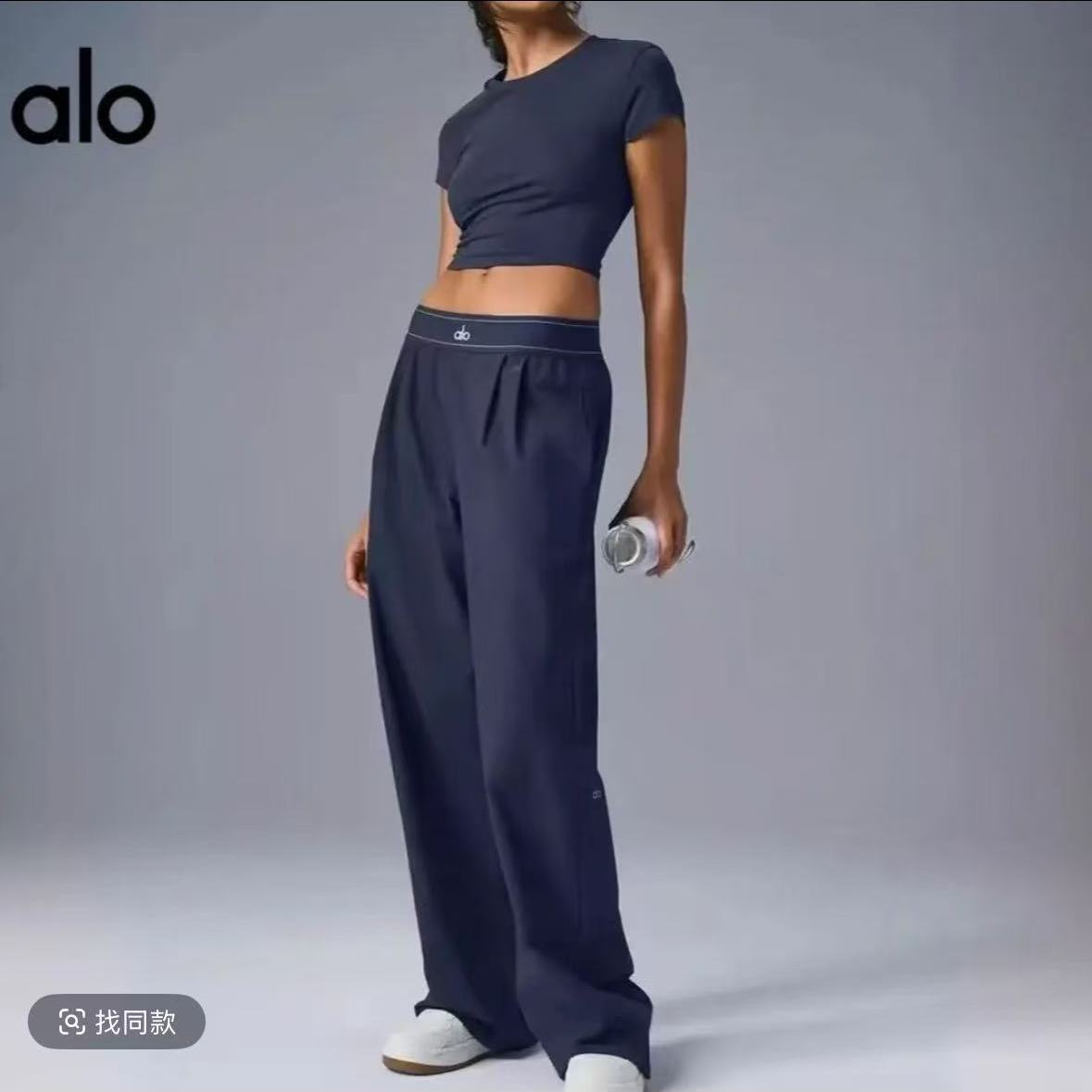 PALP11   Casual Sporty Sweet Style New Arrival Woven Belt Loose Slimming Wide-Leg Lightweight High-Waisted Magic Pants clothes