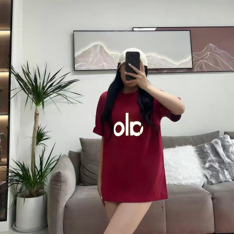 PALC14  Couple's summer versatile simple letter short sleeved Hong Kong fashion brand T-shirt clothing