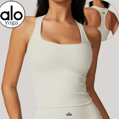 ALC14   Women's Sports Yoga 2-Piece Set: Tank Top + Tennis Skirt with Built-in Shorts, Anti-Exposure, Athletic Mini Skirt clother