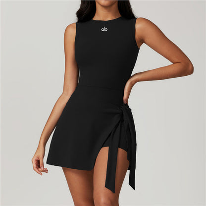 PALC26   Women's summer one-piece yoga suit, professional sports and fitness suit, tennis skirt dress, Pilates clothing