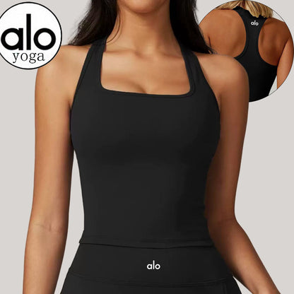 ALC14   Women's Sports Yoga 2-Piece Set: Tank Top + Tennis Skirt with Built-in Shorts, Anti-Exposure, Athletic Mini Skirt clother