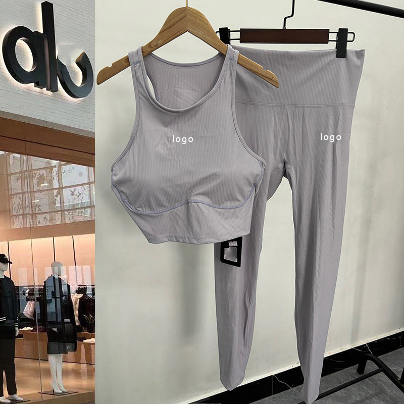 alo5105+3110   Women's yoga set with high stretch running and fitness pants clothing