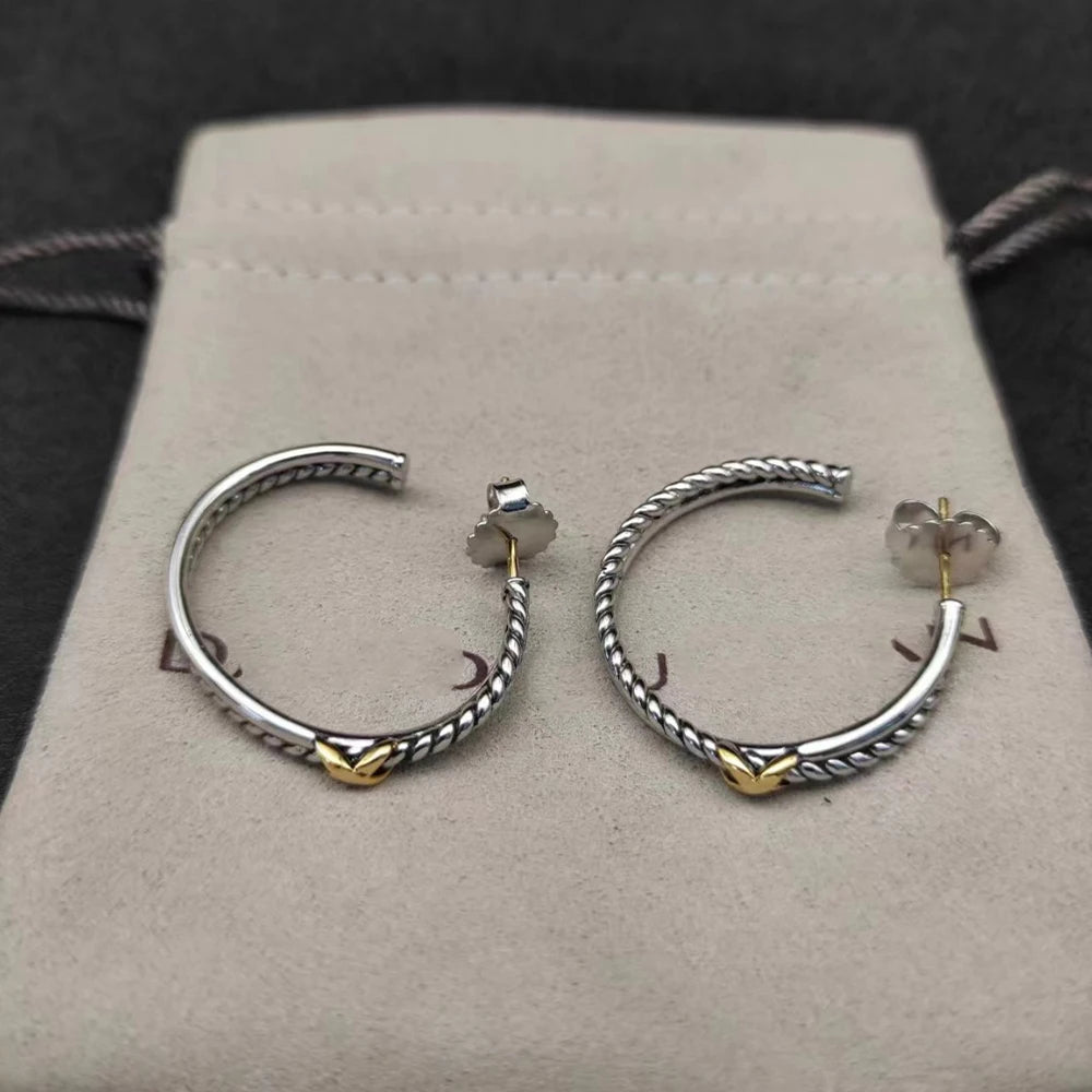 High Quality Fashion Classic 925 Silver Dy New Stud Earrings For Everyday Wear