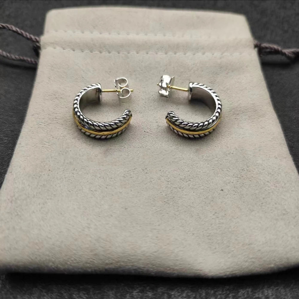 High Quality Fashion Classic 925 Silver Dy New Stud Earrings For Everyday Wear