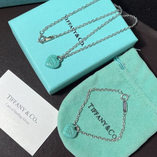 X699   Men's and women's titanium steel necklace bracelet set jewelry