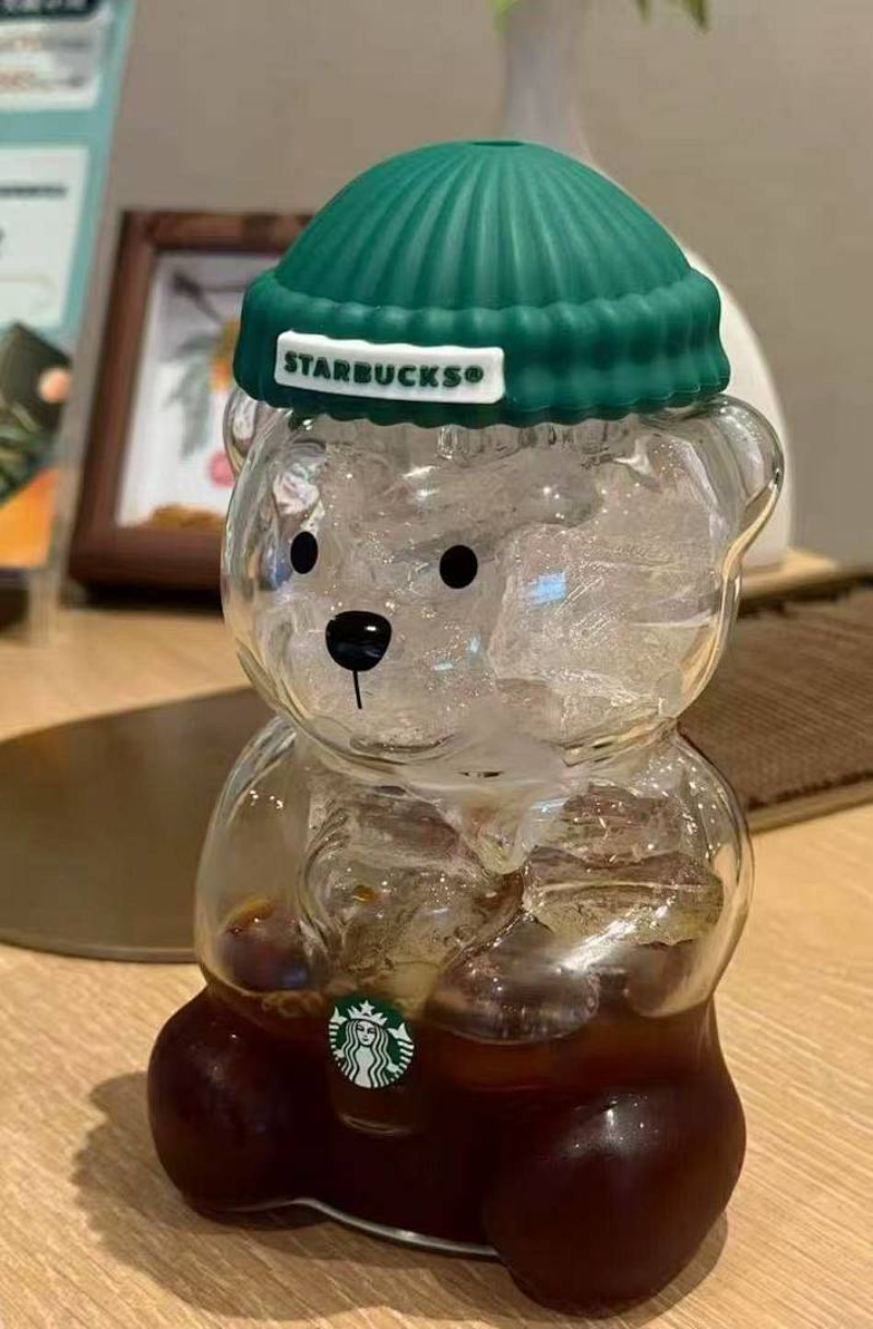 BBC1  Hot Bear Coffee Maker Cold Drink Glass Cup